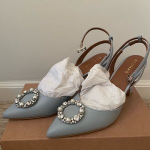 ALOHAS Cinderella Crystal Baby Blue Heels - Never Worn In Box
